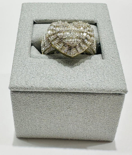 10K GOLD HEART RING WITH NATURAL DIAMONDS 1CT (RING SQ39/BQ37)