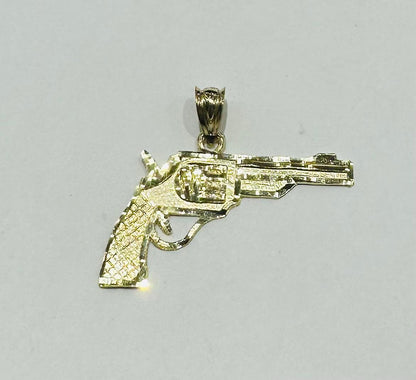 10K GOLD GUN PENDANT, WEIGHT: 1.2gm