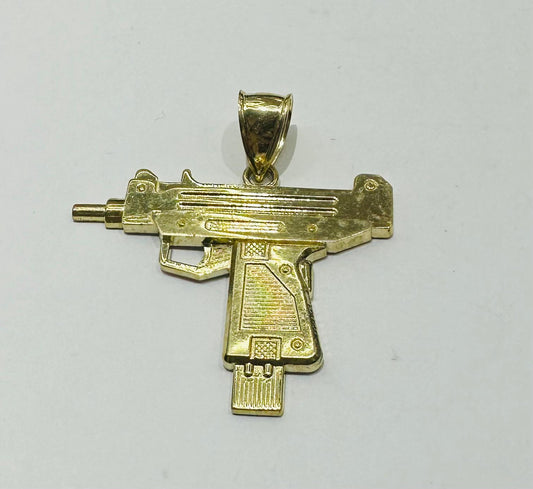 10K GOLD GUN PENDANT, WEIGHT: 4.0gm