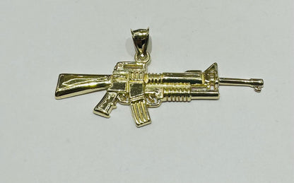 10K GOLD GUN PENDANT, WEIGHT: 3.6gm