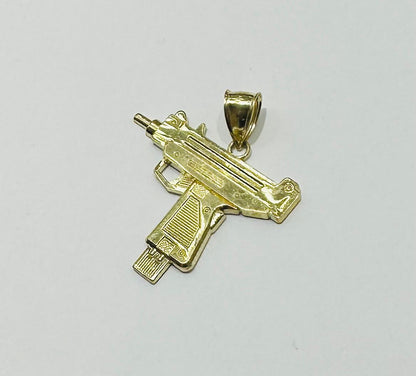 10K GOLD GUN PENDANT, WEIGHT: 4.0gm