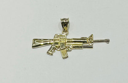 10K GOLD GUN PENDANT, WEIGHT: 2.1gm