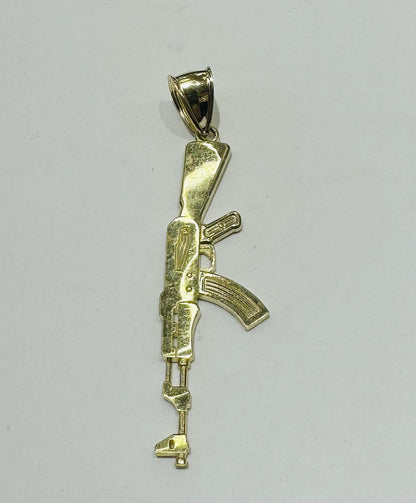 10K GOLD GUN PENDANT, WEIGHT: 2.4gm