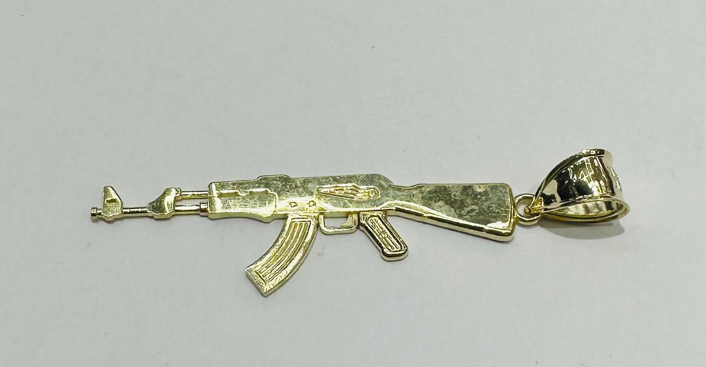 10K GOLD GUN PENDANT, WEIGHT: 2.4gm
