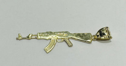 10K GOLD GUN PENDANT, WEIGHT: 2.4gm