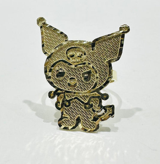 10K GOLD KUROMI ANIMAL RING, WEIGHT: 3.9gm