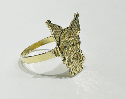 10K GOLD SMALL KUROMI ANIMAL RING, WEIGHT: 2.6gm