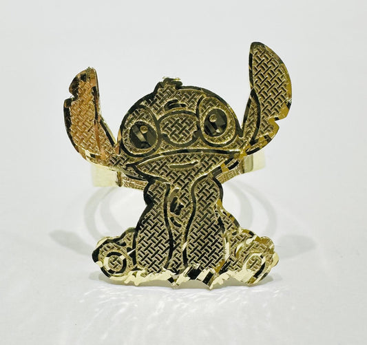10K GOLD DISNEY CARTOON RING, WEIGHT: 2.8gm