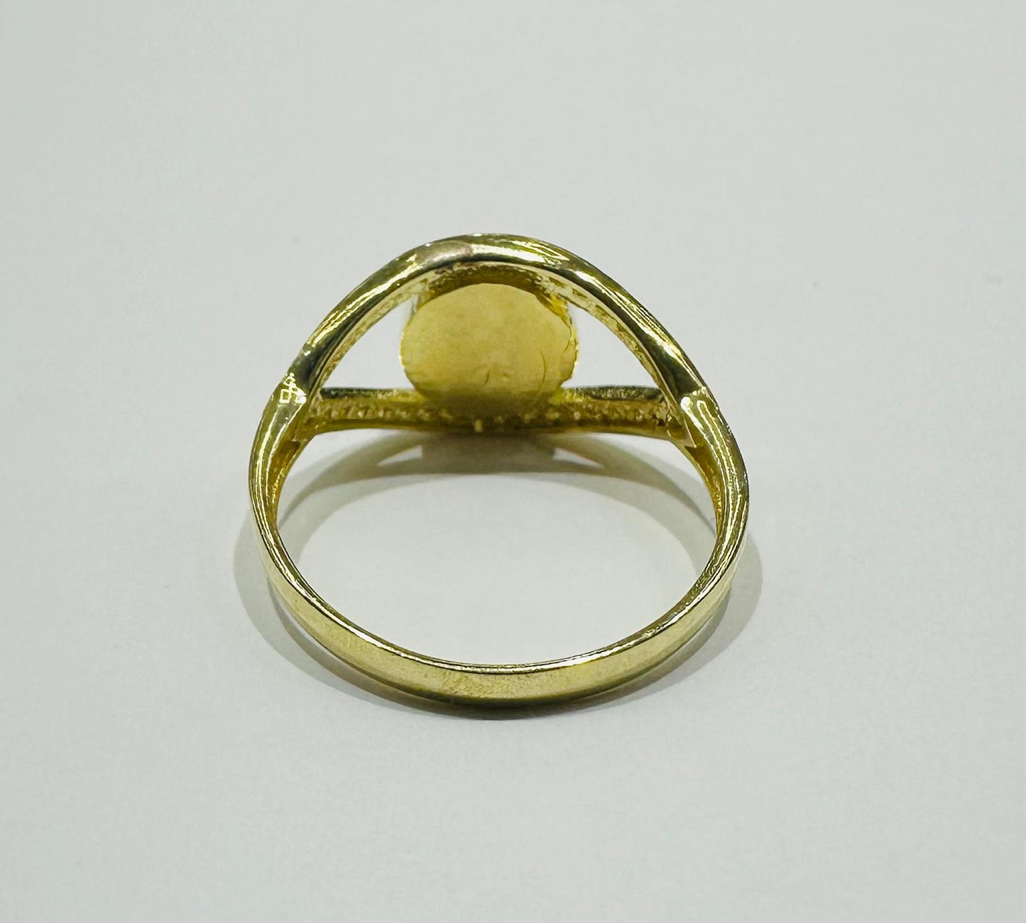 10K GOLD EVIL RED EYE CZ RING, WEIGHT: 2.5gm