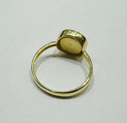 10K GOLD EVIL EYE RED CZ RING, WEIGHT: 2.5gm