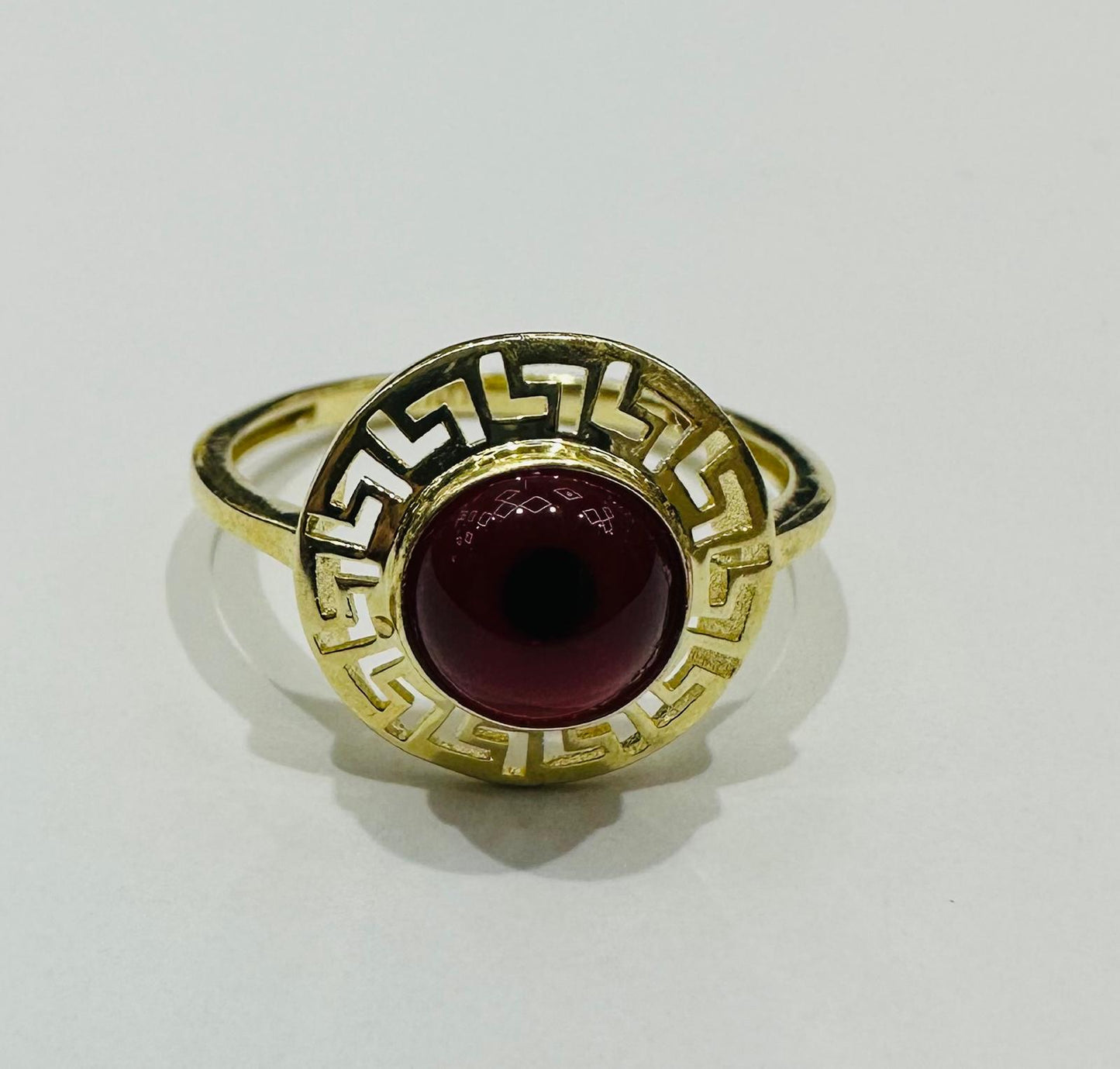10K GOLD EVIL EYE RED RING, WEIGHT: 2.0gm