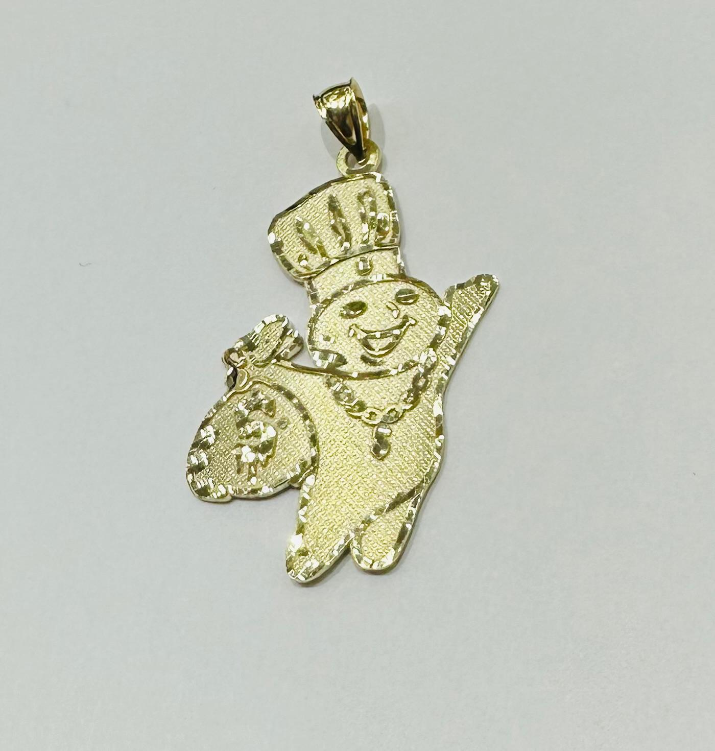 10K GOLD DOUGHMAN PENDANT, WEIGHT: 3.1gm