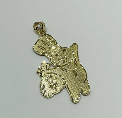 10K GOLD DOUGHMAN PENDANT, WEIGHT: 3.1gm