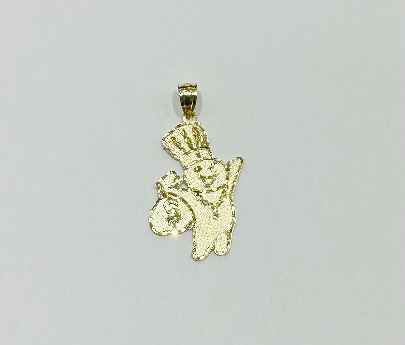10K GOLD DOUGHMAN PENDANT, WEIGHT: 2.0gm