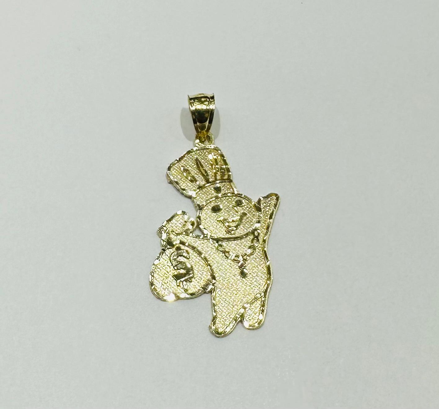 10K GOLD DOUGHMAN PENDANT, WEIGHT: 2.0gm