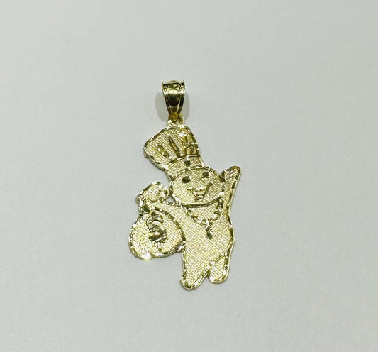 10K GOLD DOUGHMAN PENDANT, WEIGHT: 2.0gm