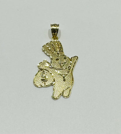 10K GOLD DOUGHMAN PENDANT, WEIGHT: 2.0gm