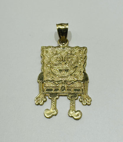 10K GOLD SPONGEBOB PENDANT,  WEIGHT: 2.6gm