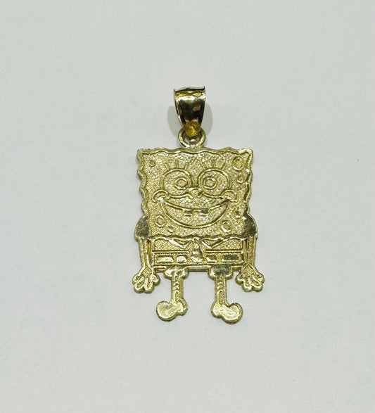 10K GOLD SPONGEBOB PENDANT,  WEIGHT: 2.6gm