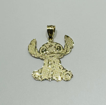 10K GOLD SMALL STICH PENDANT,  WEIGHT: 1.8gm