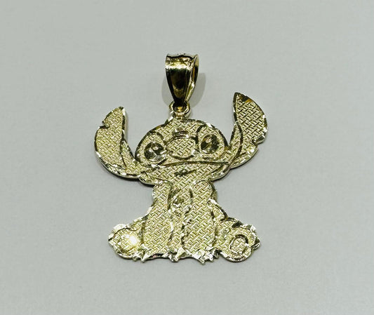 10K GOLD SMALL STICH PENDANT,  WEIGHT: 1.8gm