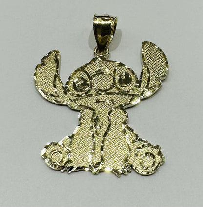 10K GOLD LARGE STICH PENDANT,  WEIGHT: 2.7gm