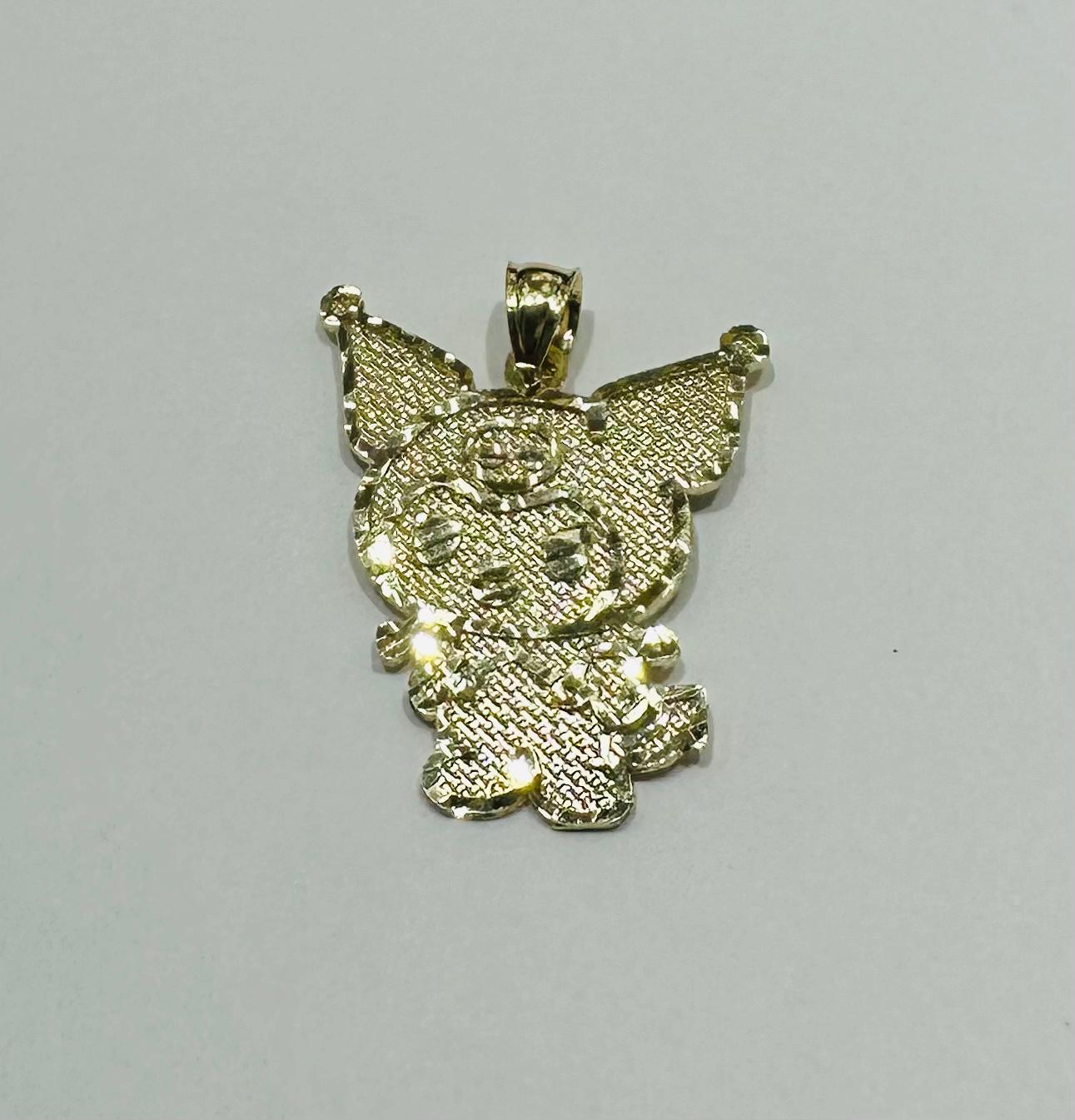 10K GOLD SMALL KUROMI PENDANT, WEIGHT: 2.8gm