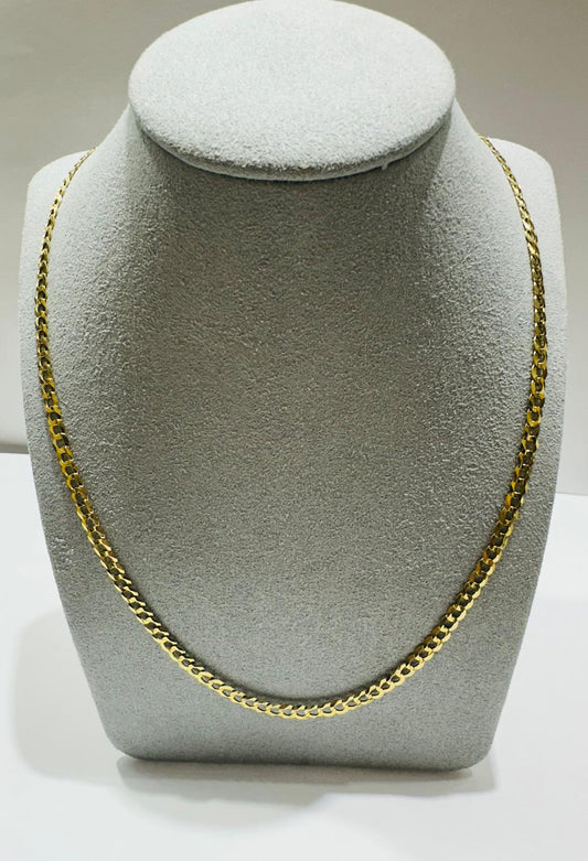 10K GOLD CUBAN LINK CHAIN 26", WEIGHT 8.3gm, WIDTH 3.67mm