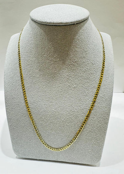 10K GOLD CUBAN LINK CHAIN 22", WEIGHT 3.9gm, WIDTH 2.60mm