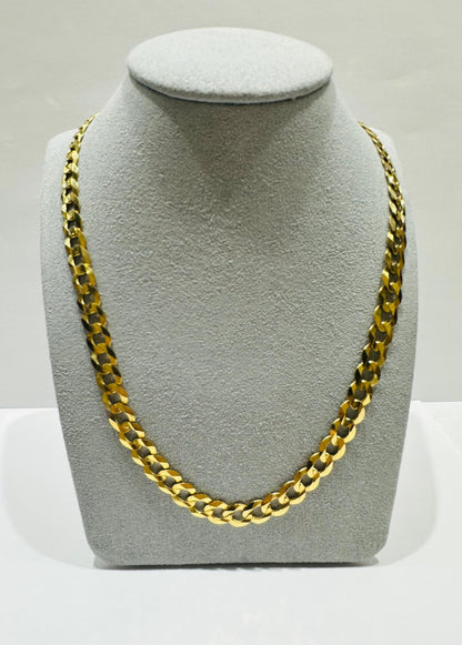 10K GOLD CUBAN LINK CHAIN 24", WEIGHT 25.0 gm, WIDTH 7.20mm