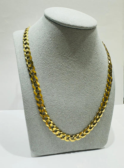 10K GOLD CUBAN LINK CHAIN 24", WEIGHT 25.0 gm, WIDTH 7.20mm