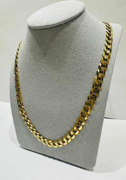 10K GOLD CUBAN LINK CHAIN 24", WEIGHT 25.0 gm, WIDTH 7.20mm