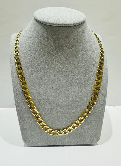 10K GOLD CUBAN LINK CHAIN 22", WEIGHT 23.7gm, WIDTH 7.20mm