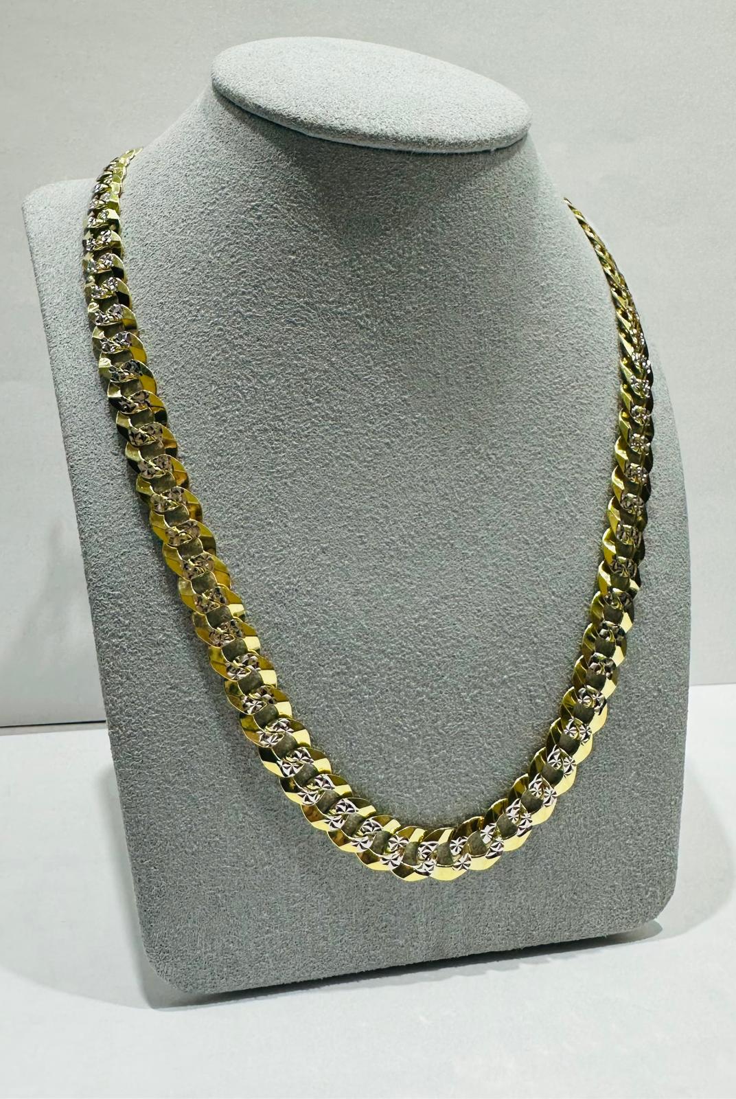 10K GOLD CUBAN LINK CHAIN 24", WEIGHT 39.6gm, WIDTH 8.40mm