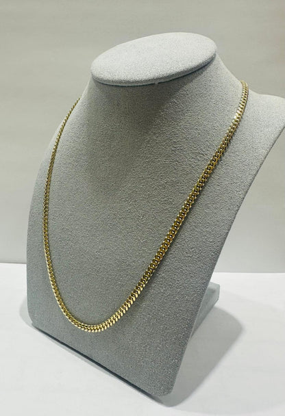 10K GOLD MIAMI CUBAN LINK CHAIN 18", WEIGHT 14.0gm, WIDTH 3.25mm
