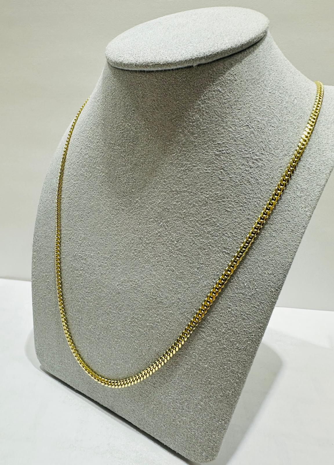 10K GOLD MIAMI CUBAN LINK CHAIN 22", WEIGHT 14.3gm, WIDTH 2.99mm