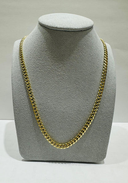 10K GOLD MIAMI CUBAN LINK CHAIN 20", WEIGHT 10.6gm, WIDTH 4.65mm