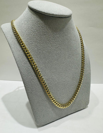 10K GOLD MIAMI CUBAN LINK CHAIN 20", WEIGHT 10.6gm, WIDTH 4.65mm