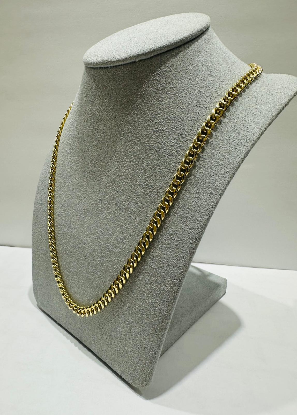 10K GOLD MIAMI CUBAN LINK CHAIN 20", WEIGHT 10.6gm, WIDTH 4.65mm