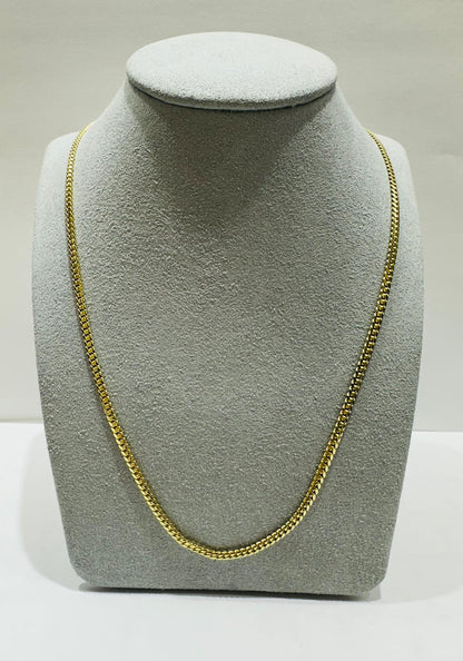 10K GOLD MIAMI CUBAN LINK CHAIN 22", WEIGHT 14.3gm, WIDTH 2.99mm