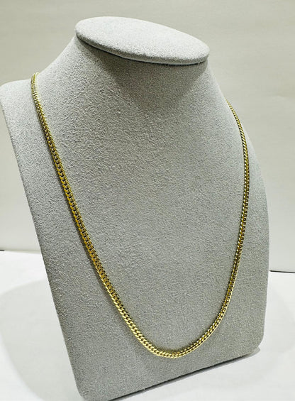 10K GOLD MIAMI CUBAN LINK CHAIN 22", WEIGHT 14.3gm, WIDTH 2.99mm