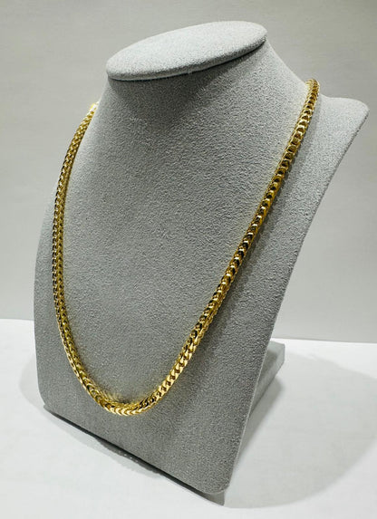 10K SOLID GOLD FRANCO LINK CHAIN 11.5" 3.17MM 31.3GM