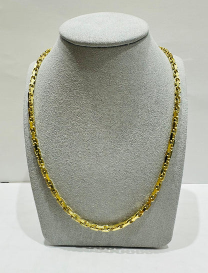 10K SOLID GOLD ANCHOR LINK CHAIN 22" 3.82mm, 31.3gm