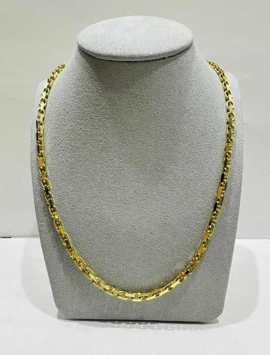 10K SOLID GOLD ANCHOR LINK CHAIN 22" 3.82mm, 31.3gm