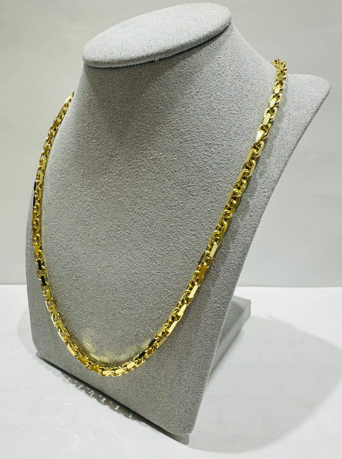 10K SOLID GOLD ANCHOR LINK CHAIN 22" 3.82mm, 31.3gm