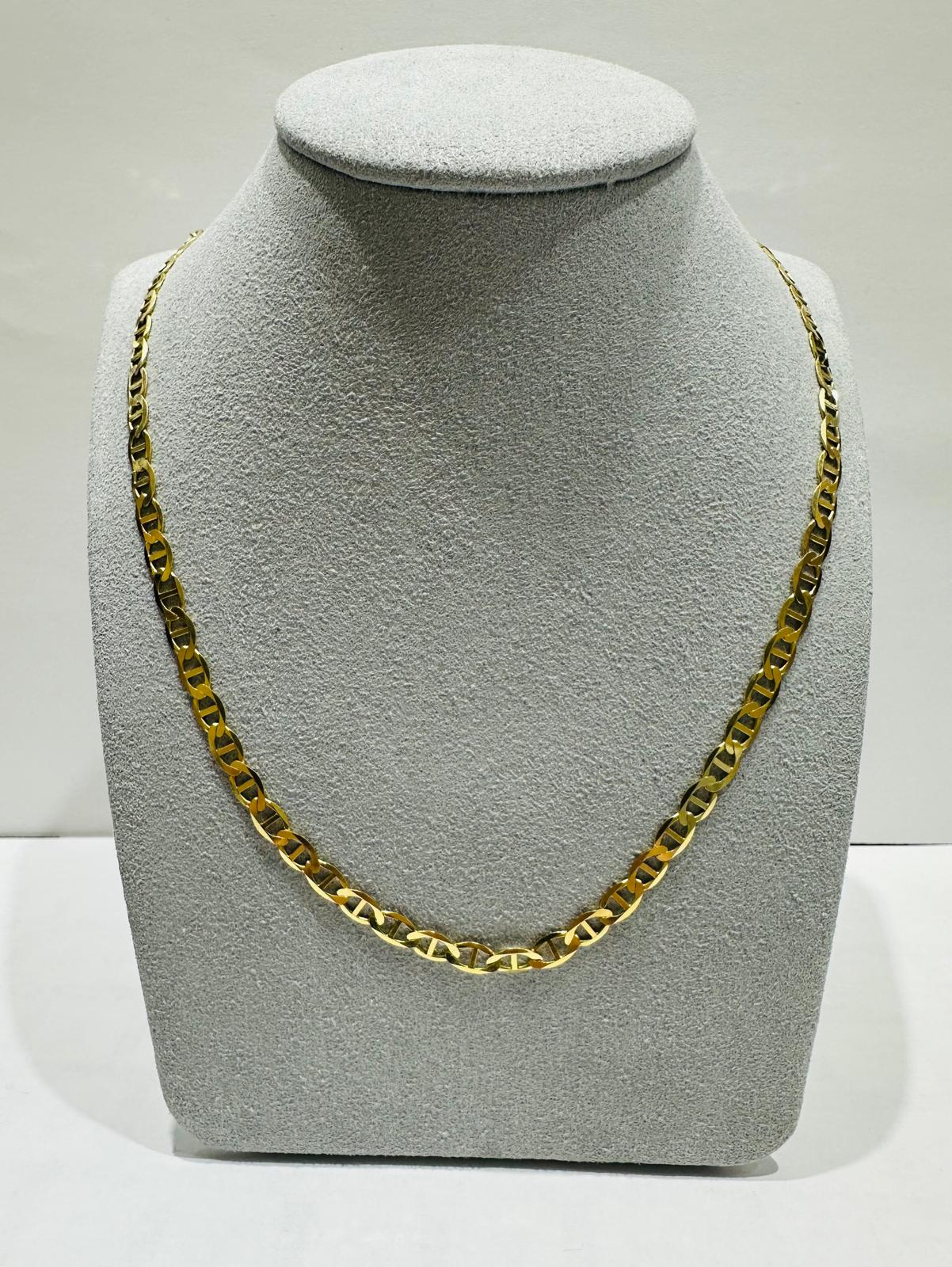10K GOLD MARINER ANCHOR LINK CHAIN 18" 4.25mm, 7.2gm