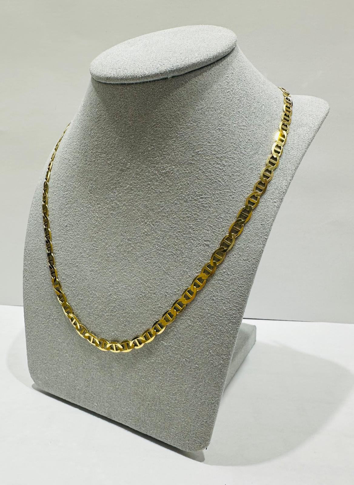 10K GOLD MARINER ANCHOR LINK CHAIN 18" 4.25mm, 7.2gm