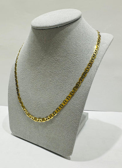 10K GOLD MARINER ANCHOR LINK CHAIN 18" 4.25mm, 7.2gm