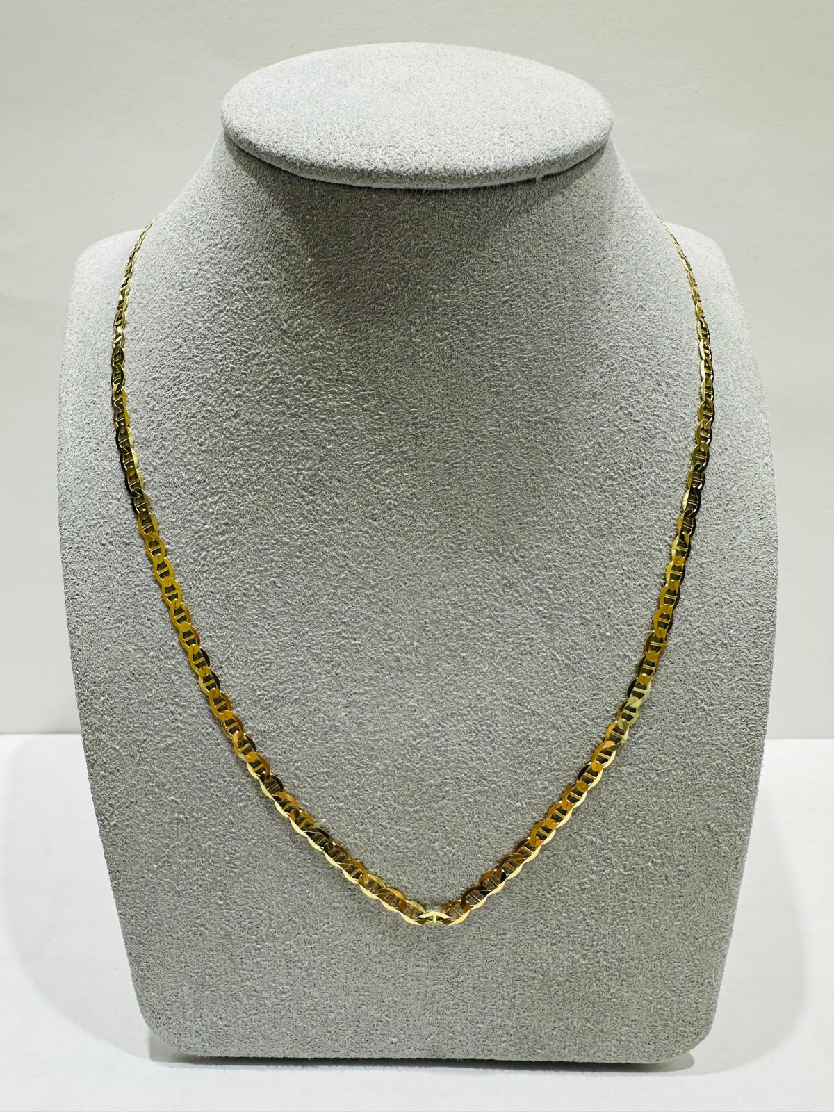 10K GOLD MARINER ANCHOR LINK CHAIN 16" 3.11mm, 3.1gm