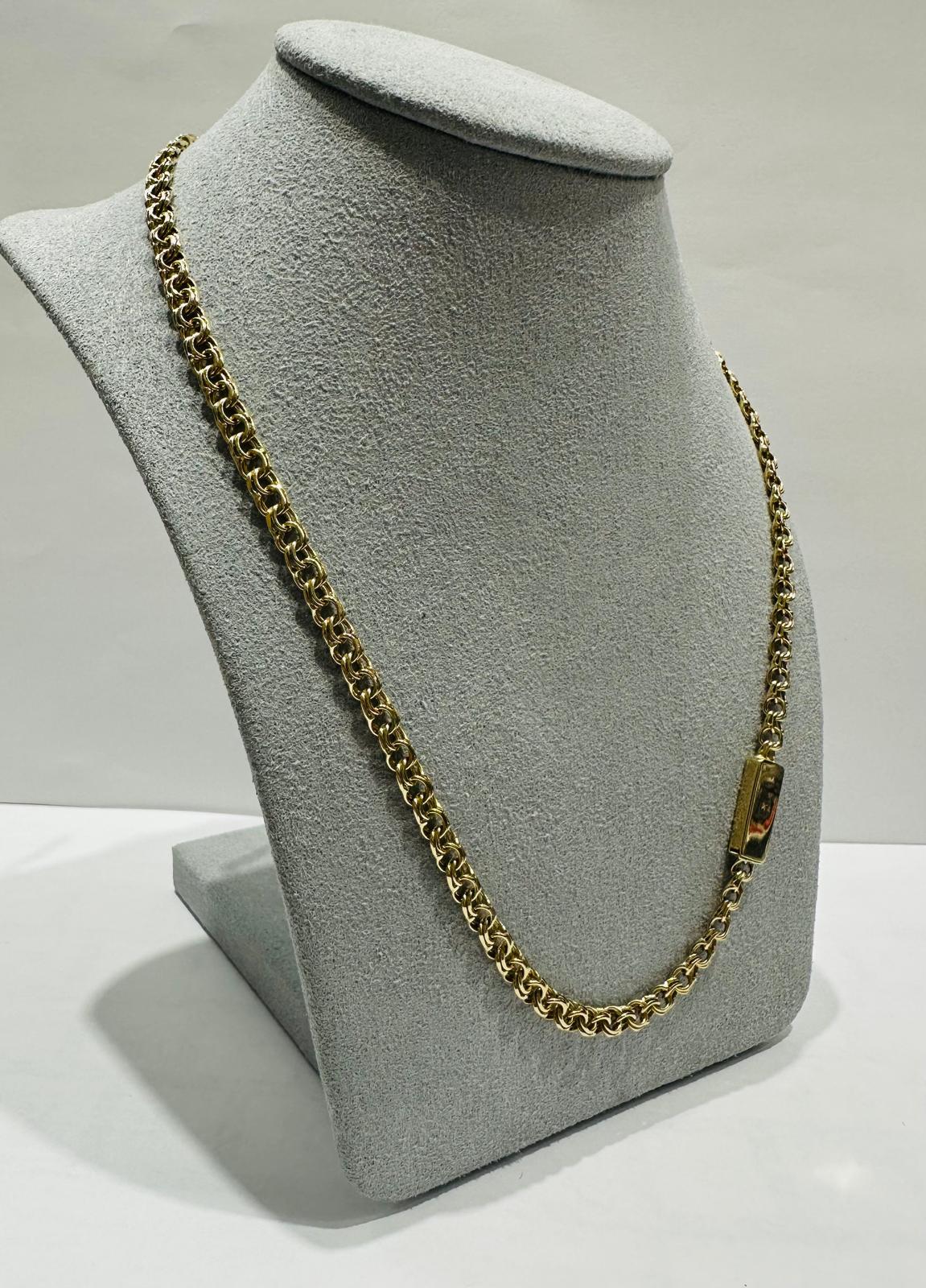 10K SOLID GOLD CHINO LINK CHAIN 22.25" 5.03mm, 26.8gm
